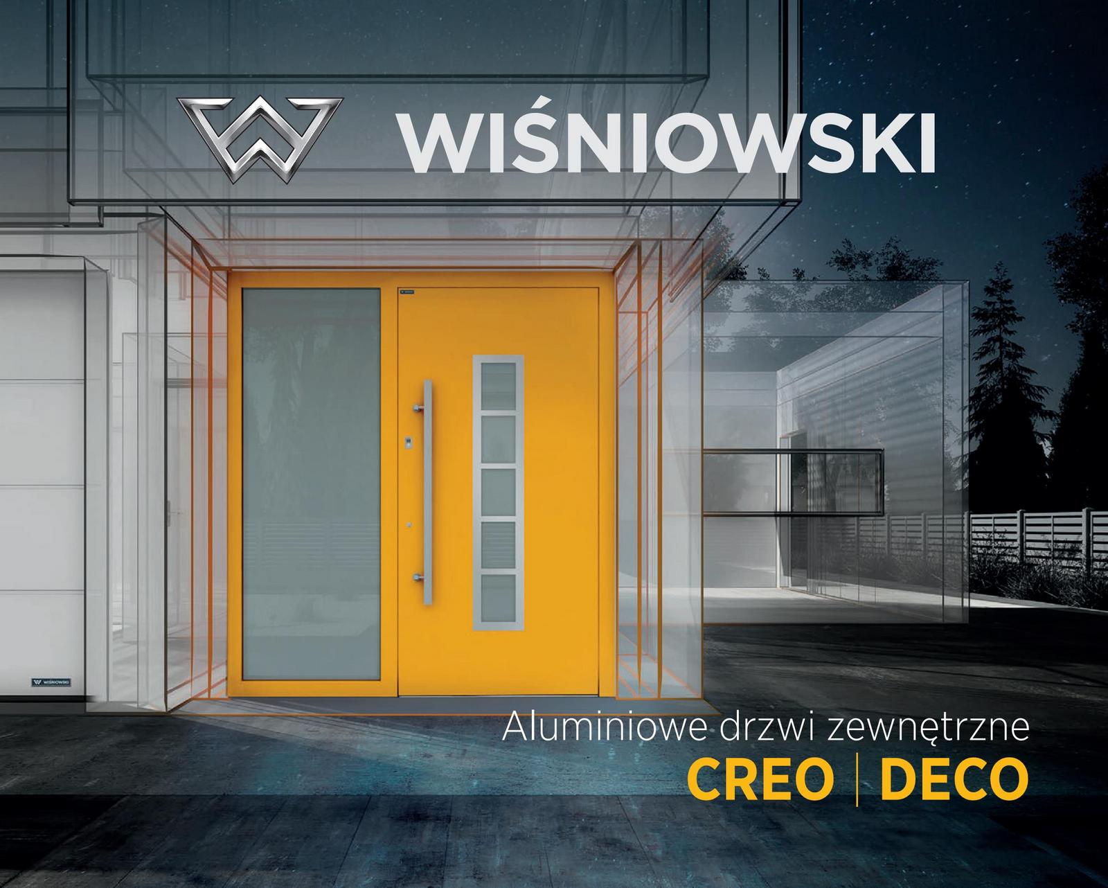Aluminiowe drzwi zewnętrzne CREO DECO